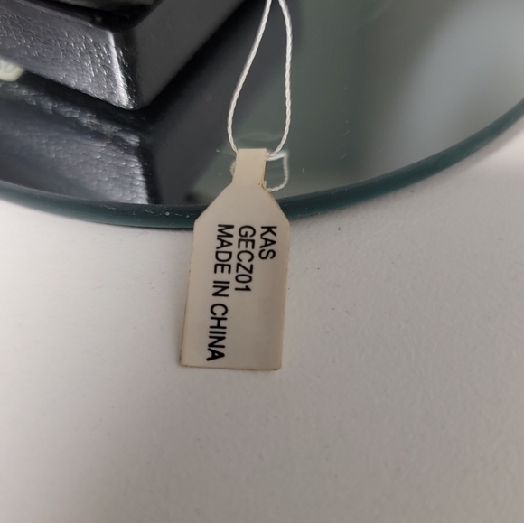 14K gold plated dangle earrings w/ pear shaped CZ VINTAGE - Picture 7 of 8